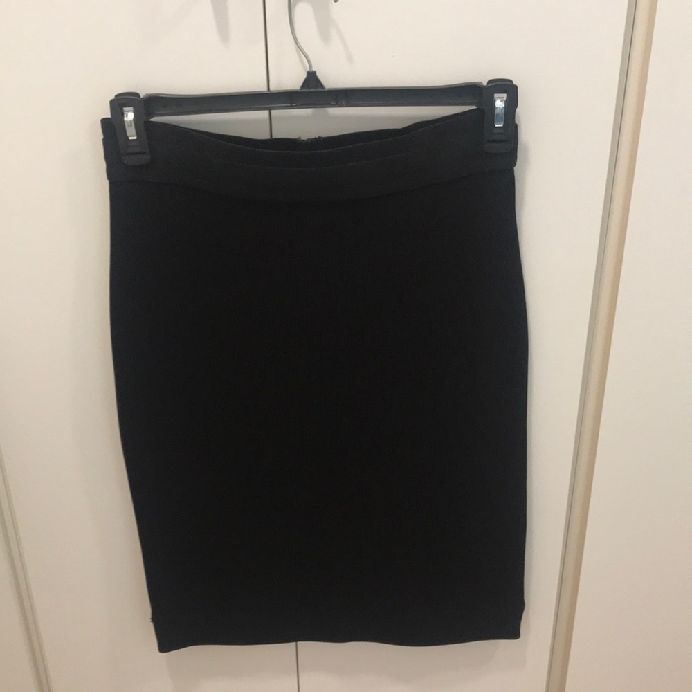 BCBG Maxazaria black bandage skirt